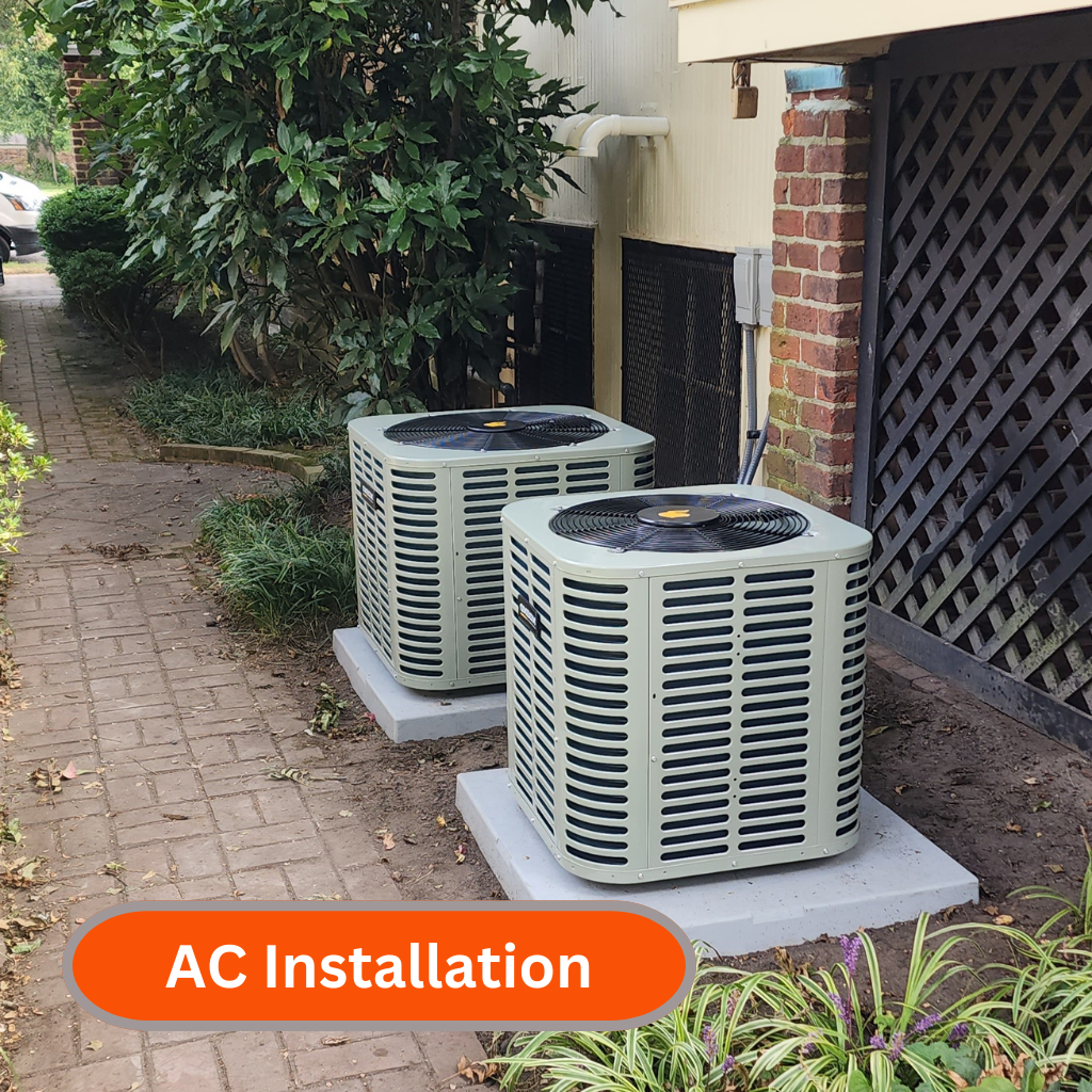New AC unit installation at a home near Lee Memorial Park